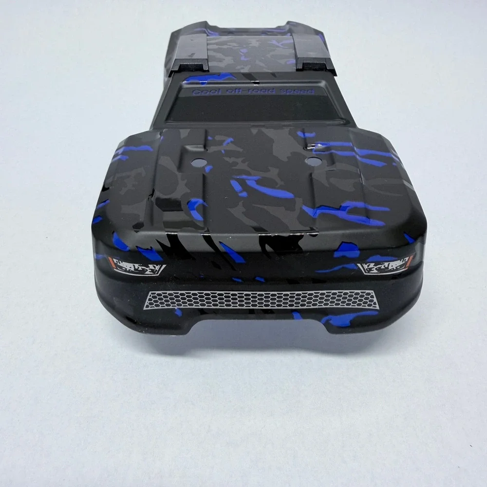 TENSSENX 1/14 Scale RC Truck Body Shell Battery and Charger Set Black Blue Camo